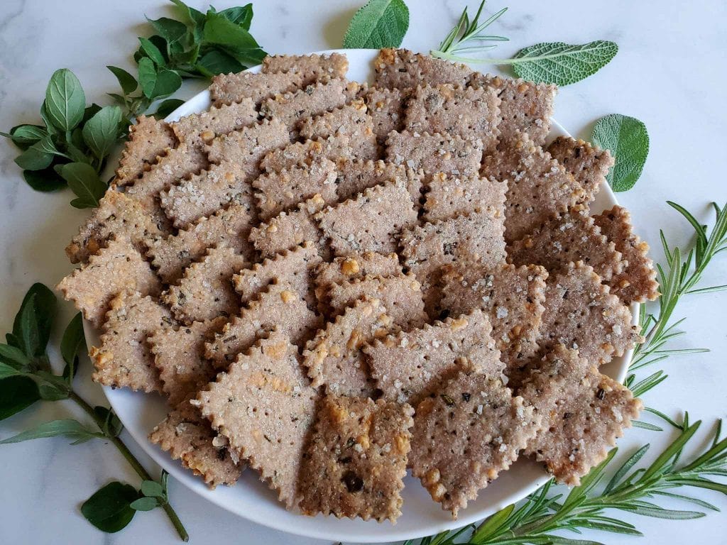 GlutenFree Sourdough Discard Crackers Recipe w/ Optional Herbs