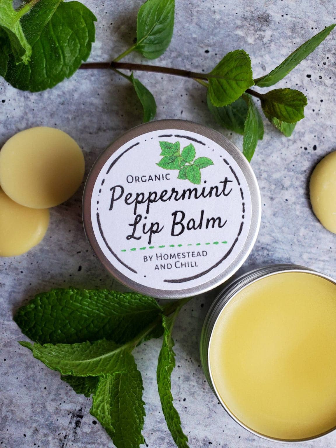 Organic Lip Balm Peppermint Homestead and Chill