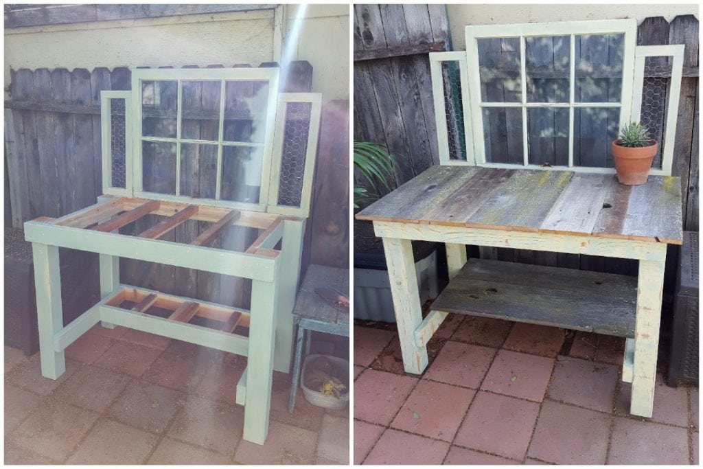 How to Build a Greenhouse Potting Bench or Table Homestead and Chill