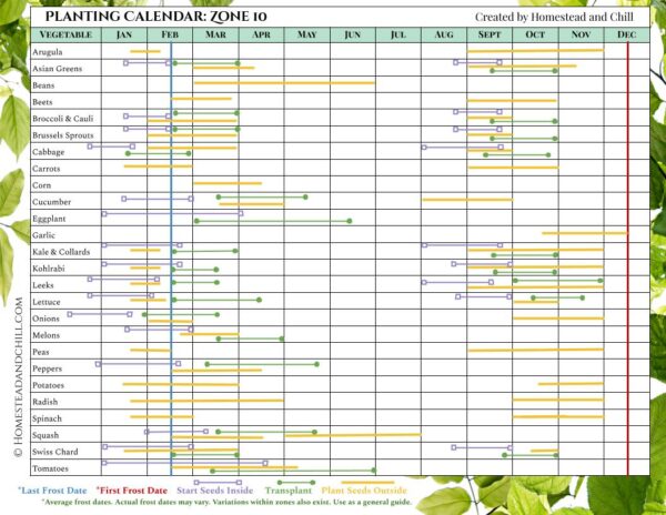 Garden Planting Calendars For Every Zone Homestead And Chill 