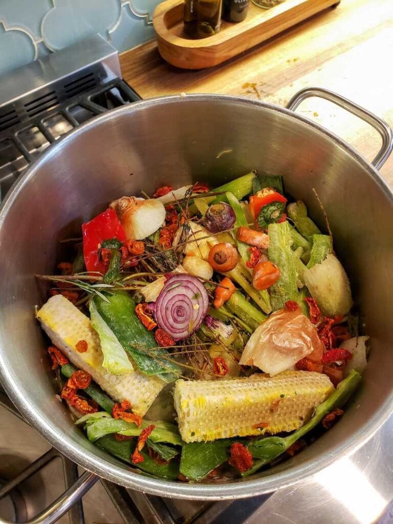 How to Make Vegetable Broth Using Saved Kitchen Scraps Homestead and