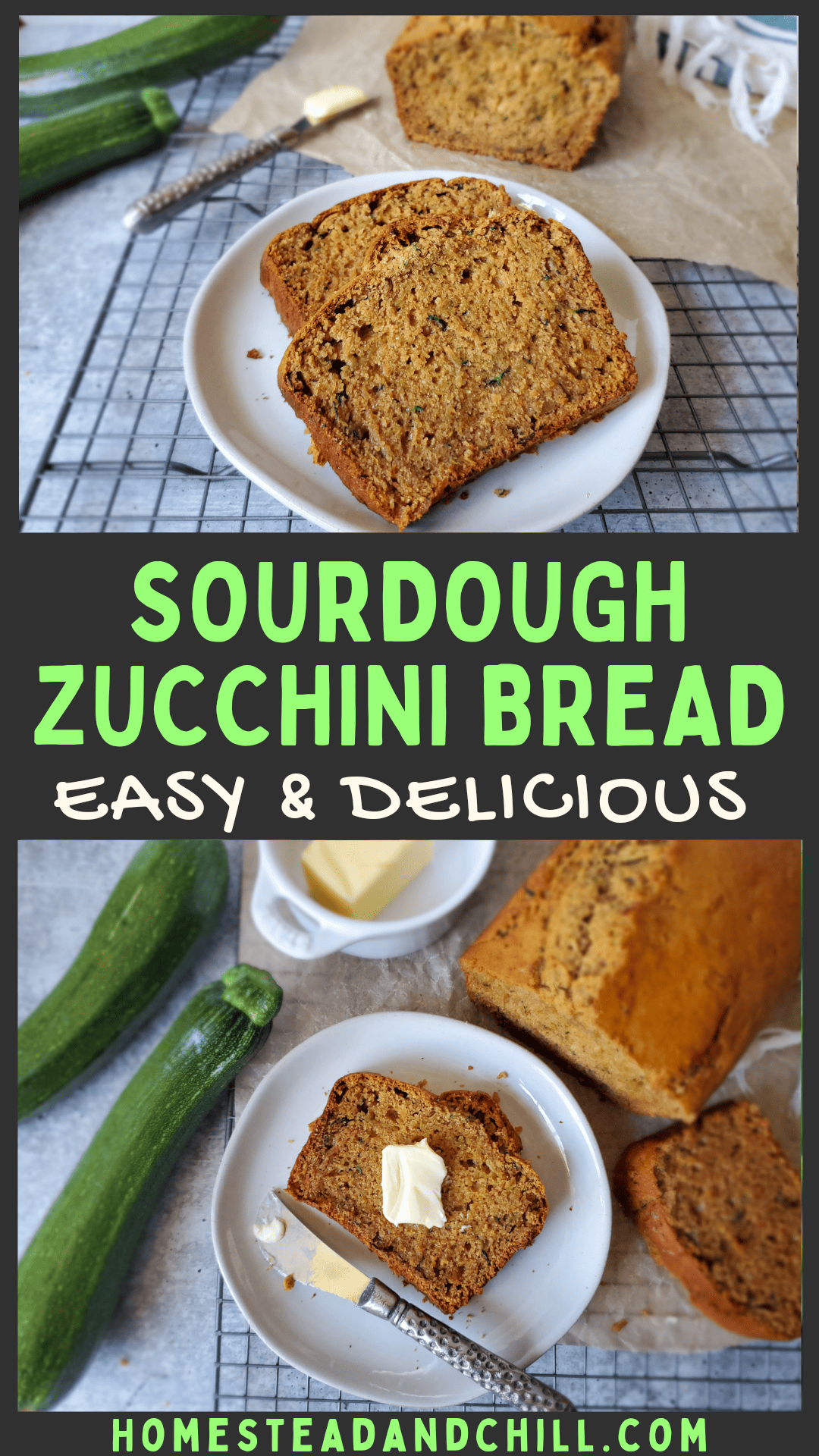 Delicious Sourdough Zucchini Bread Recipe (Optional Walnuts or ...