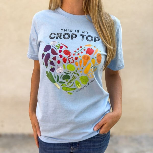 Unisex "Crop Top" Veggie Heart Organic Cotton T-Shirt