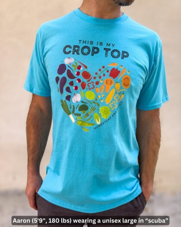 Unisex "Crop Top" Veggie Heart Organic Cotton T-Shirt - Image 4