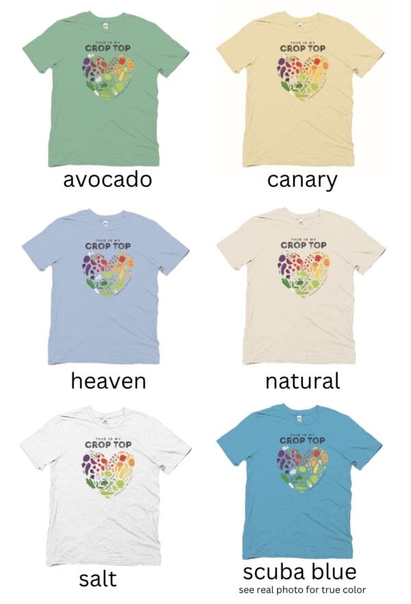 Unisex "Crop Top" Veggie Heart Organic Cotton T-Shirt - Image 6