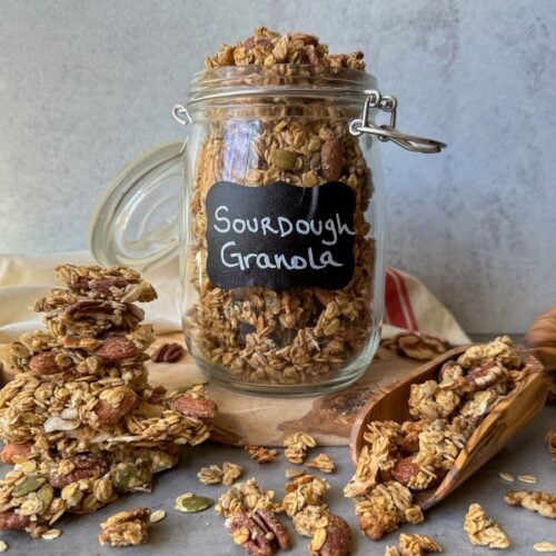 Sourdough Granola Recipe (Discard or Active Starter) with Fermented