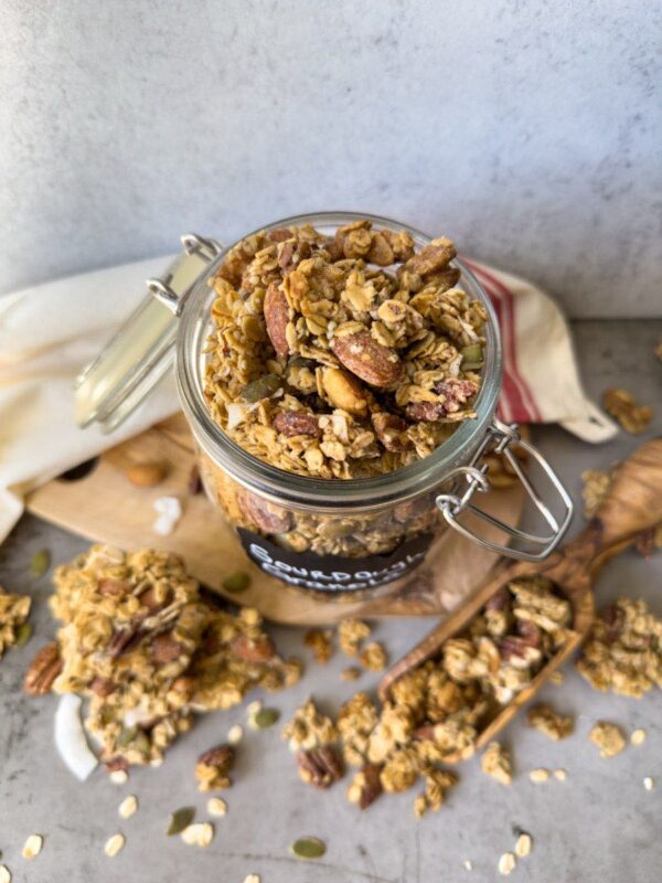 Sourdough Granola Recipe (Discard or Active Starter) with Fermented