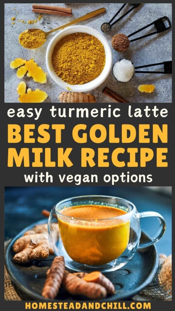 Easy Golden Milk Recipe (Turmeric Latte) with Vegan Options