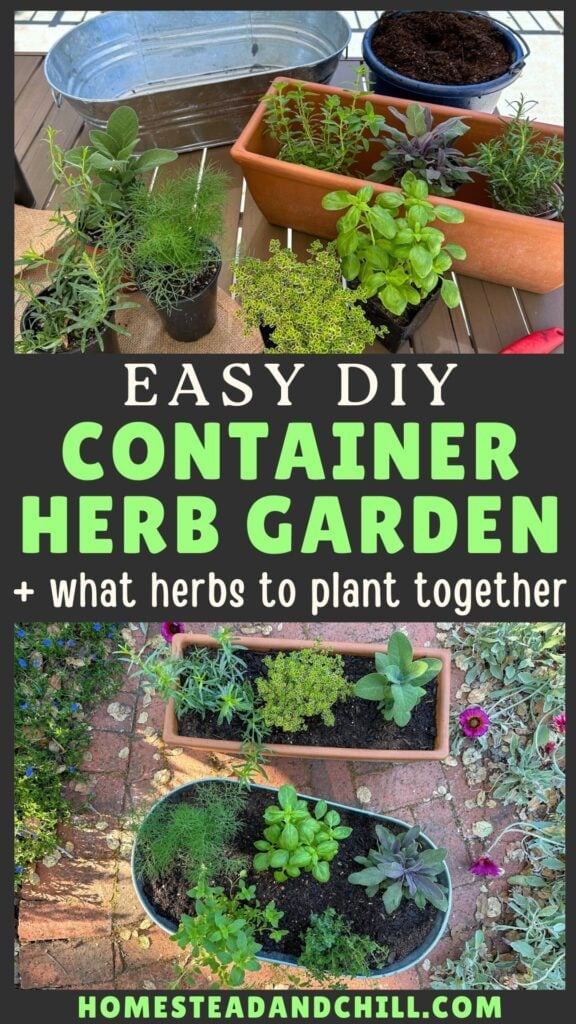 DIY Container Herb Garden Planter + The Best Herbs to Grow